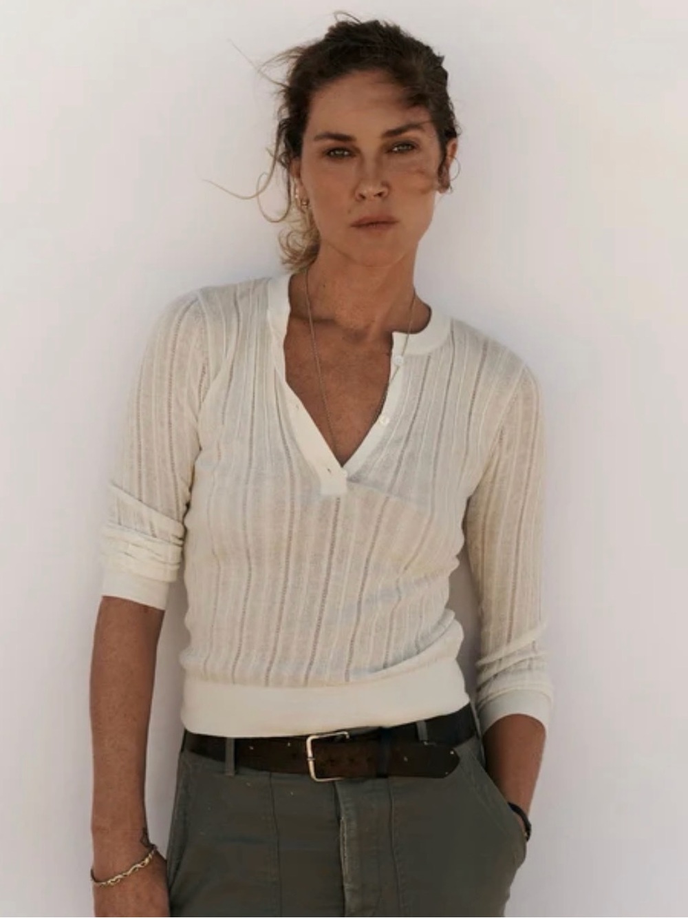 Buck Mason Keepsake Pointelle Henley in White
